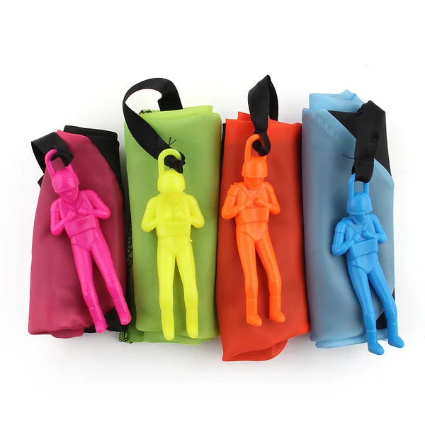 5Set Kids Hand Throwing Parachute Toy For Children's Educational Parachute With Figure Soldier Outdoor Fun Sports Play Game