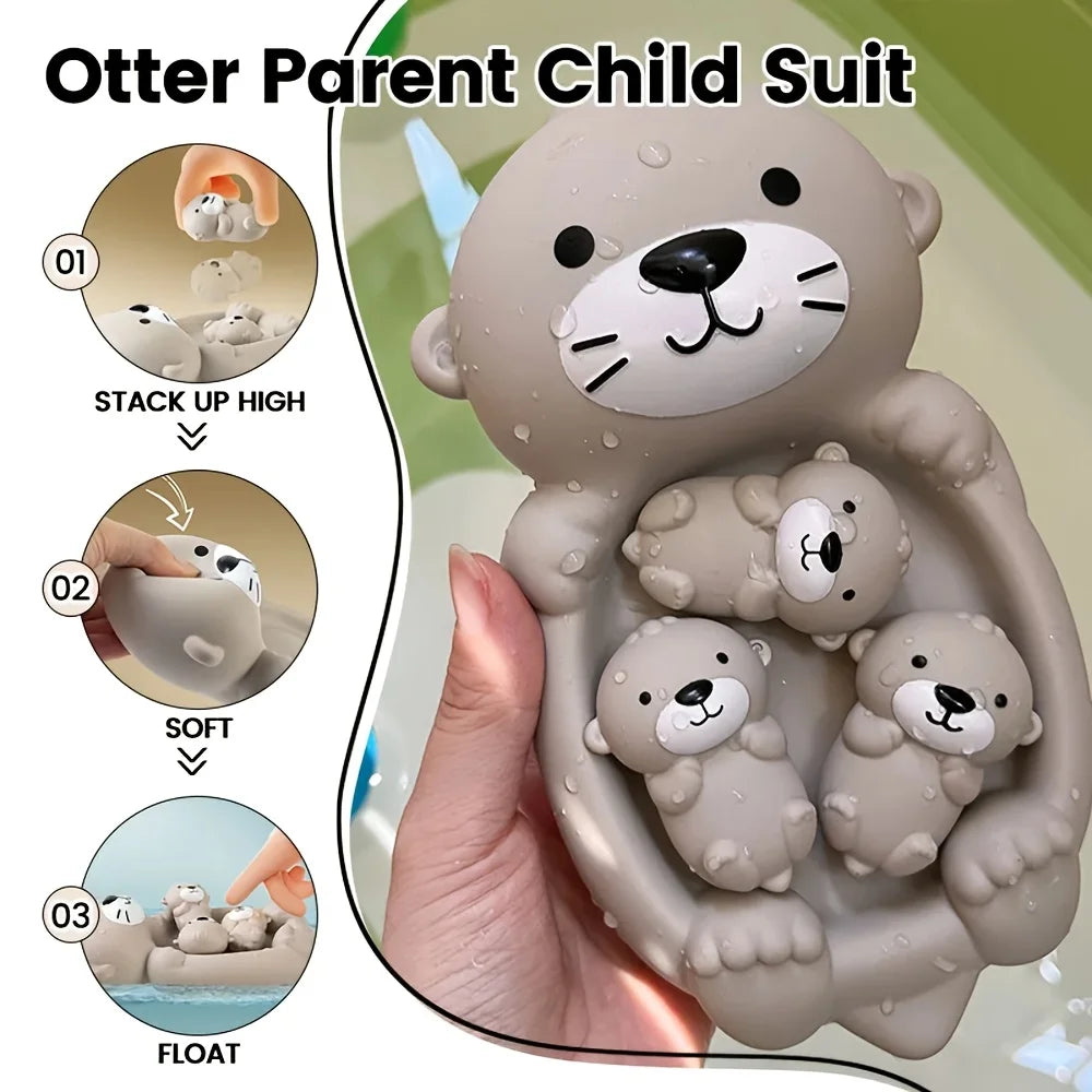 Children's Bathroom Floating Animal Otter Sealed Floating Water Toy Baby Bath Toys Swimming Pool Toy Comfort Toy Baby Bath Duck