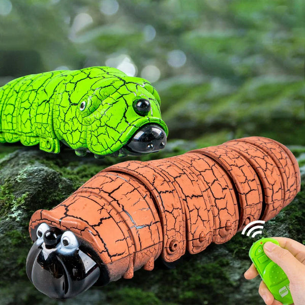 Remote Control Caterpillar Worm Mock Fake Insect Animal Toy RC Bug Prank Toy Novelty Electronic Pets Kids Adults Party Toy Gift