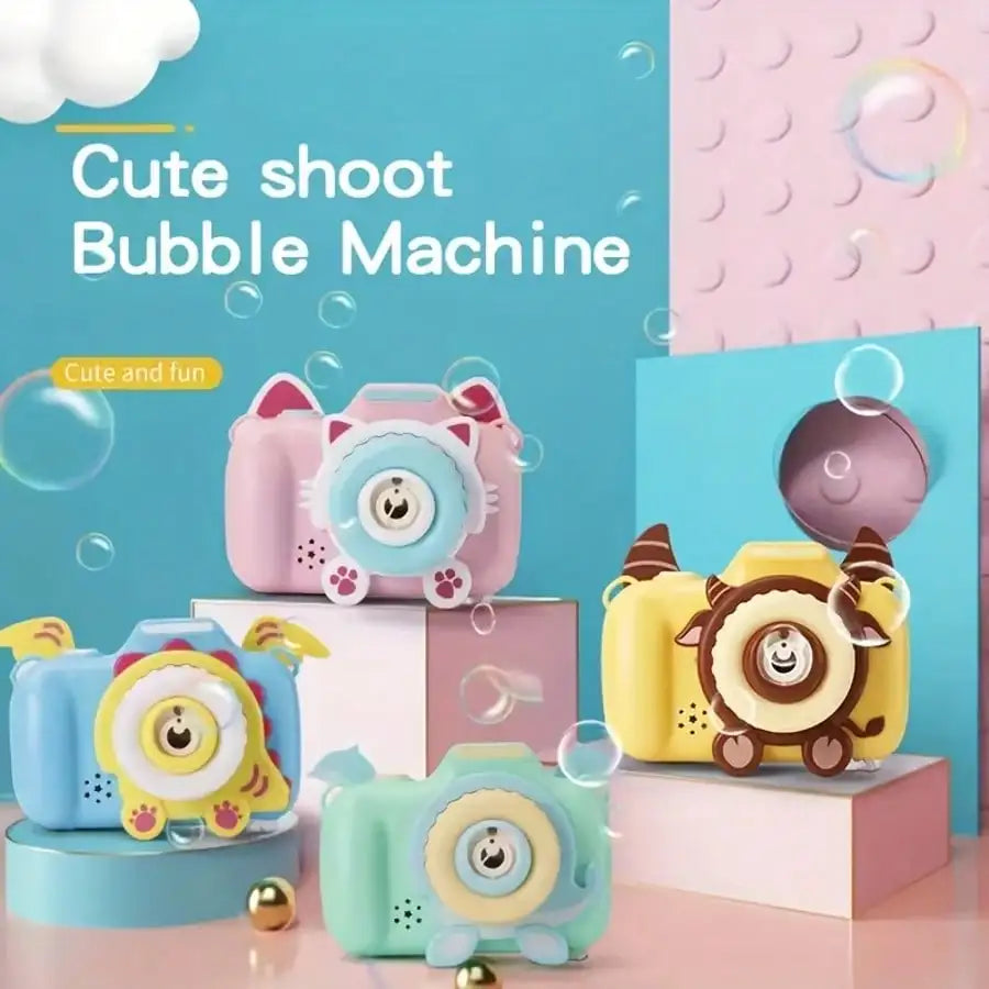 Cartoon Camera Bubble Machine Toy, Automatic Bubble Blower For Boys And Girls, Suitable For Outdoor Play, Birthday Gifts