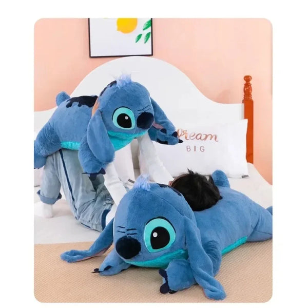 40cm Puppy Stitch Doll Blue Stitch Plush Long Pillow Toys Girl Sleeping Leg Clamping Plushies Doll Children's Birthday Gift