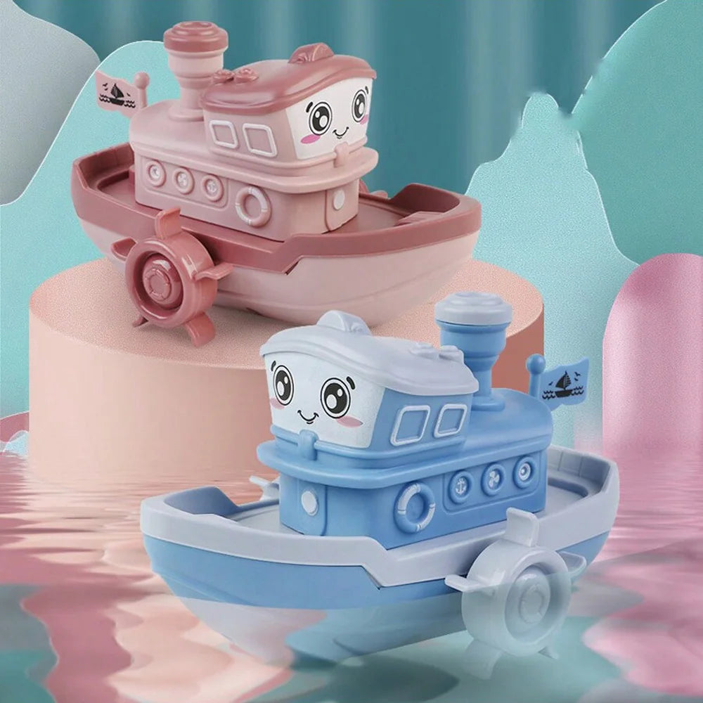 Float Kids Bath Toys Swimming Cute Wind-up Boat Floating Water Toys For Kids Boys And Girls Cute Pool Toys Christmas Gifts
