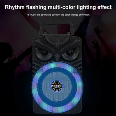 HiFi Speaker Bluetooth-Compatible Support TF Card Outdoor Portable Music Player RGB Light HiFi Stereo Subwoofer Portable Speaker
