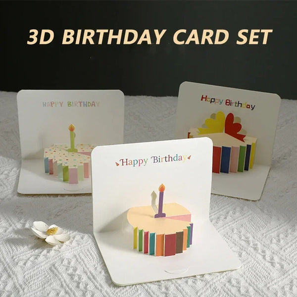 3D Pop-Up Birthday Card with Envelope Birthday Greeting Cards Perfect Party Supplies Great Gift to Family Friends Lovers