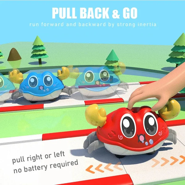 Inertial Crawling Crab Pet Baby Sensory Toy Development Cartoon Cute Toddler Interactive Montessori Walking Toy Gift 1 2 3 Years