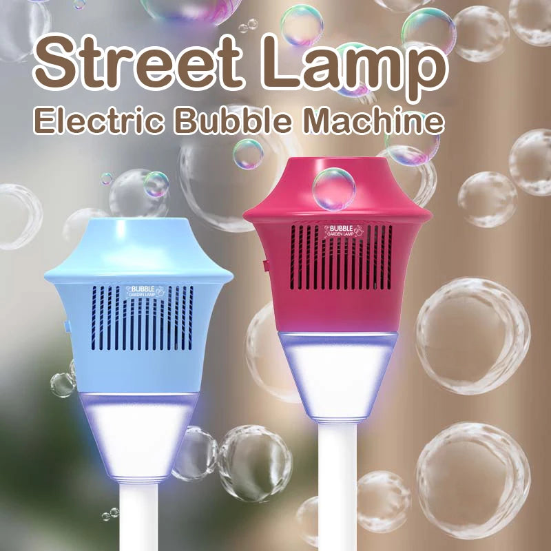 Street light bubble machine charging fully automatic bubble blow music light outdoor children toy without battery bubble water