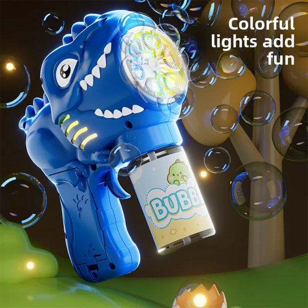Dinosaur Bubble Gun New Outdoor Bubble Toy Children's Gift Game Massive Bubble Production without Battery Bubble Water