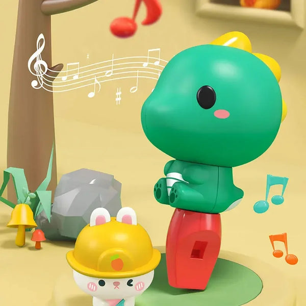 Cute Animal Rabbit Baby Whistle Dinosaur/Dog Whistling for Kid, Early Learning Musical Instruments Toys for Toddlers 1-3 Gift
