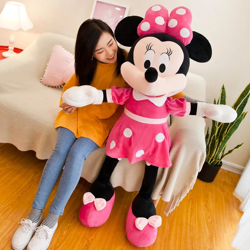 35/50/75cm Mickey Mouse Plush Toys Kawaii Anime Mickey Minnie Stuffed Plushies Models Decoration Dolls for Kids Birthday Gift