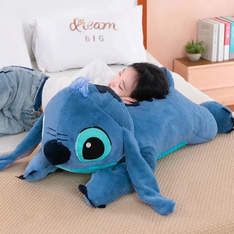 40cm Puppy Stitch Doll Blue Stitch Plush Long Pillow Toys Girl Sleeping Leg Clamping Plushies Doll Children's Birthday Gift