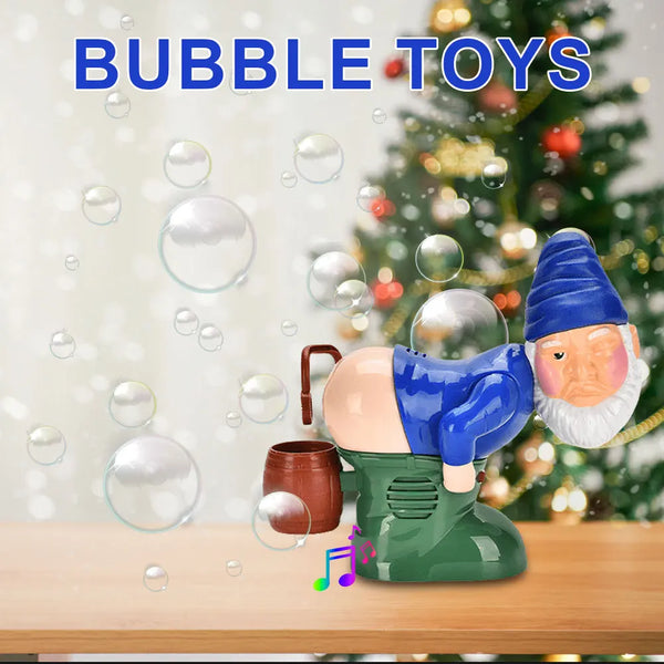 Santa Claus Santa Claus Bubble Blower Creative Colorful Bubbles Blower with Sound & Light Battery Operated Xmas Party Favors