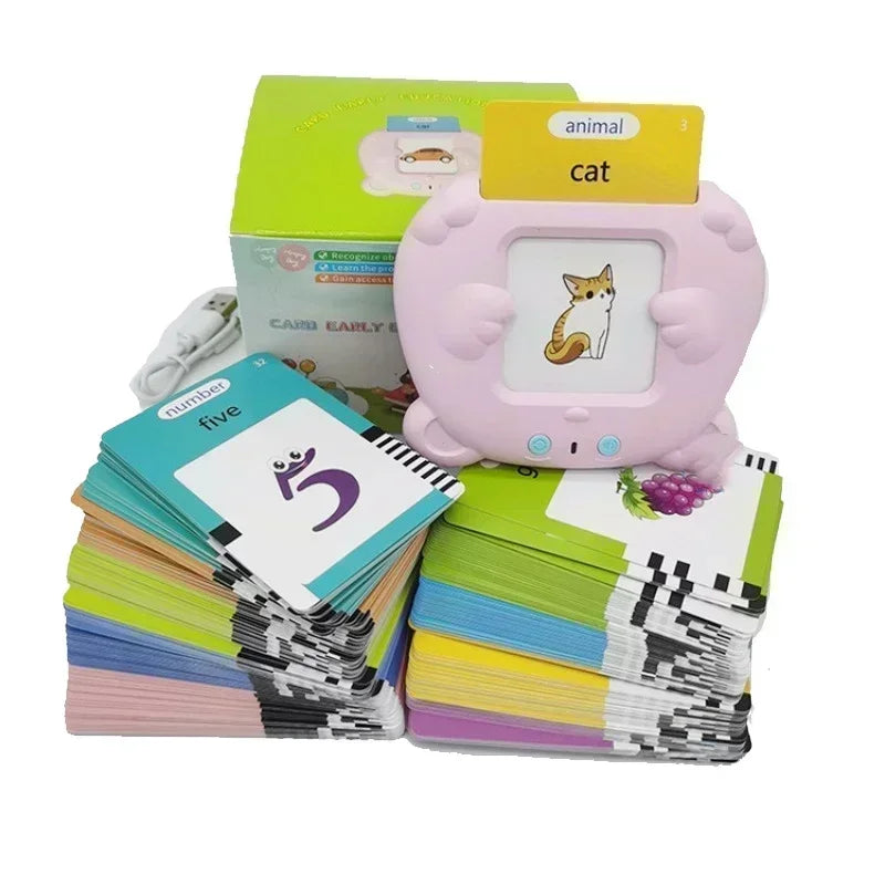 Kids Smart Learning Flash Cards Machine Talking Audio Book Educational Toy for Kindergarten Early Education Learning Machine