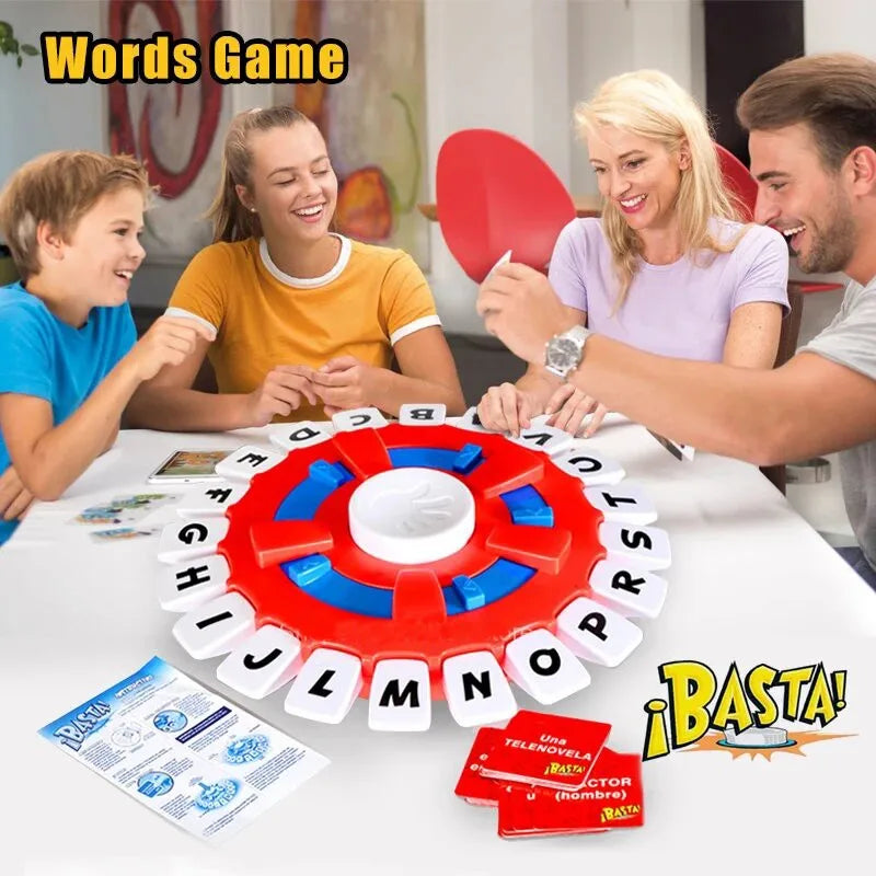 Basta Spanish Word Board Game Fast Paced Letter Vocabulary Game for Family Game Nights, Classroom Learning