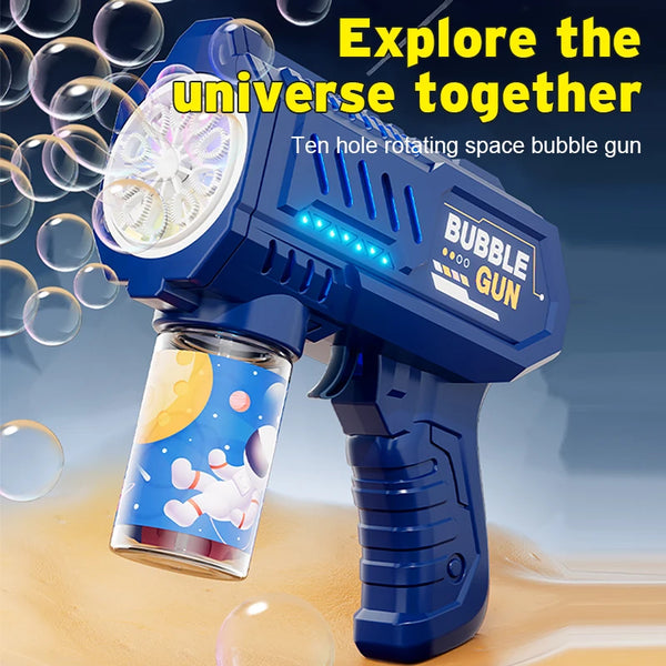 Fully Automatic Space Bubble Blowing Toy Bubble Gun Outdoor Bubble Machine Gift Holiday Gift Toy