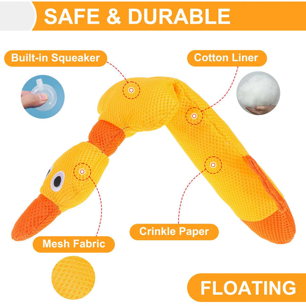 Floating Dog Water Pool Toys 2 packs - Suitable for medium/large-sized dogs, Zizi Duck-designed pool toys, summer dog toys