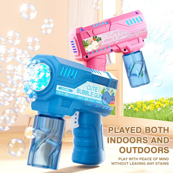 6-pole handheld bubble gun toy outdoor activity birthday party gift lawn interaction without battery bubble water