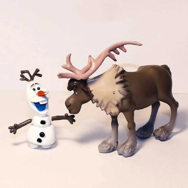 5pcs/Set Frozen The Snow Queen Princess Anna Elsa Action Figure Kristoff Sven Olaf PVC Model Dolls Collection Birthday Gift Toys