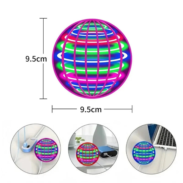 Spinning Ball Black Technology Flying Ball Magic LED Light Spinning Ball Stress-relieving Toy Children's Christmas Gift