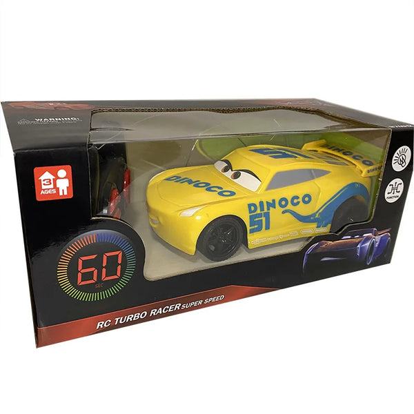 Anime Pixar Cars 3 Electric Toy Car Lightning Mcqueen Spider Man Four Channel Remote Control Car Model Toys For Children Gift