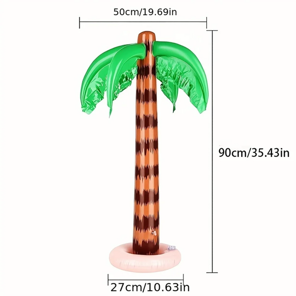 95cm Inflatable Coconut Tree Outdoor Decoration Green Plant Inflatable Tree Courtyard Swimming Pool Decoration Prop Tree