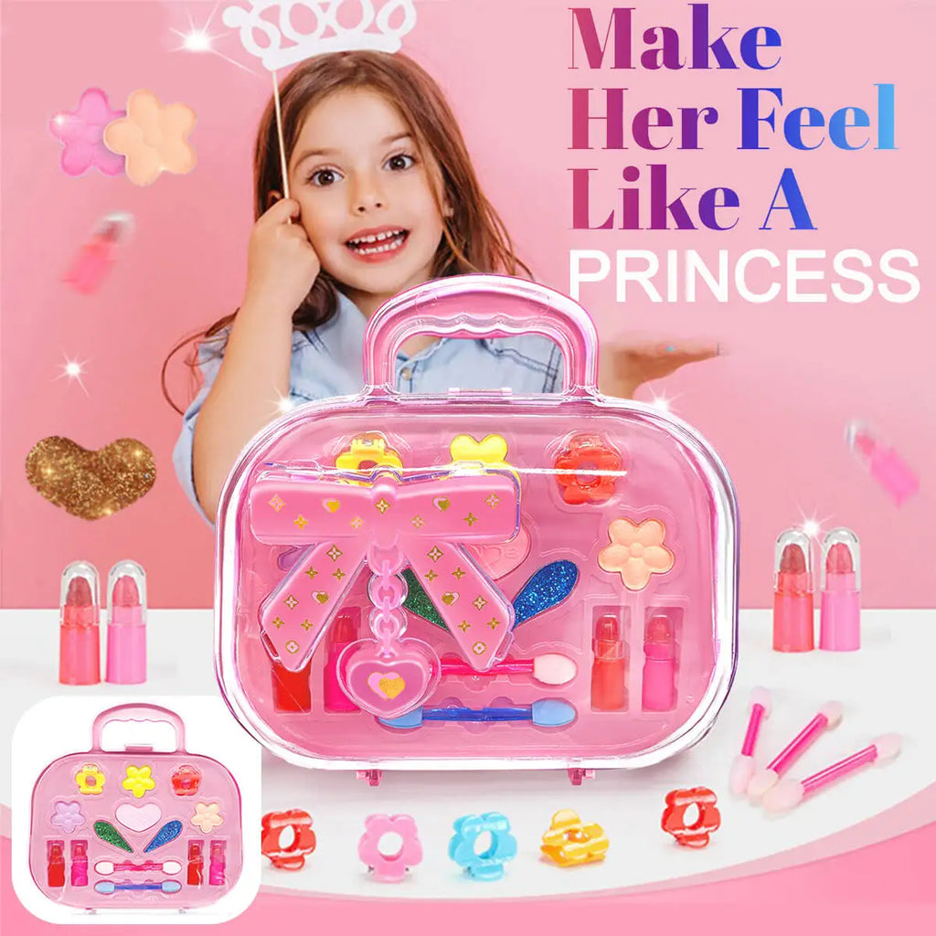 Princess Make Up Box Play House Toy Girls, Eye Shadow Makeup Cosmetics Handbag, Birthday Christmas Gift for Kids Party Cosplay