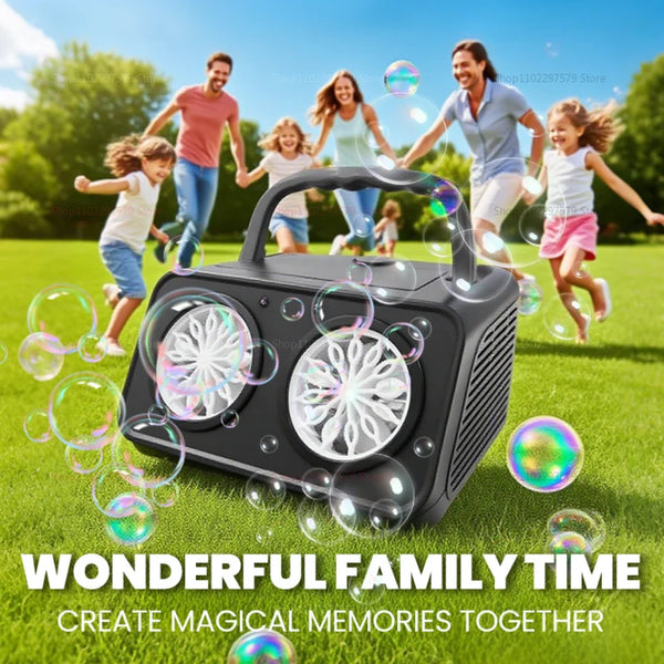 Automatic Bubble Machine with 2 Fans 50000+ Bubbles Per Minute Kids Portable Bubble Maker No Bubble Water for Party Outdoor Play