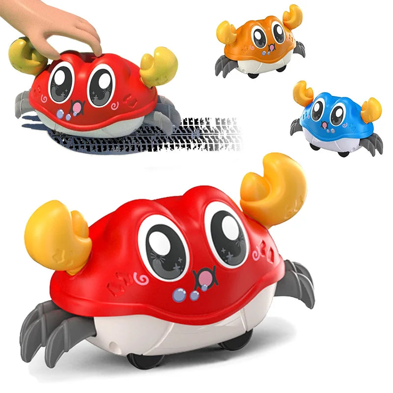 Inertial Crawling Crab Pet Baby Sensory Toy Development Cartoon Cute Toddler Interactive Montessori Walking Toy Gift 1 2 3 Years
