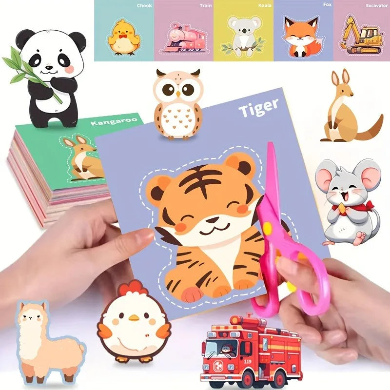 Creative 120pcs DIY Craft Paper Set - Boost Creativity, Montessori Learning, Perfect All-Season Family Gift