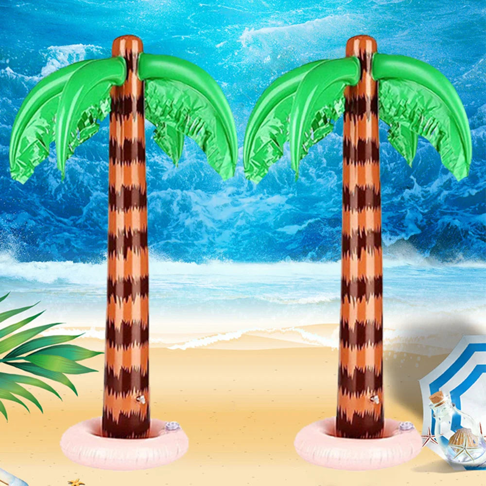 95cm Inflatable Coconut Tree Outdoor Decoration Green Plant Inflatable Tree Courtyard Swimming Pool Decoration Prop Tree