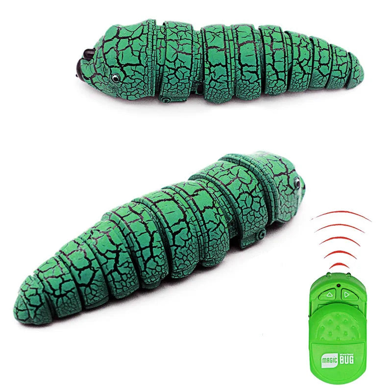 Remote Control Caterpillar Worm Mock Fake Insect Animal Toy RC Bug Prank Toy Novelty Electronic Pets Kids Adults Party Toy Gift