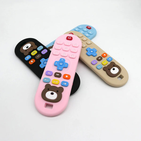 1/4pcs Children's teething remote control silicone material baby teething toys simulation remote control toys teething teether