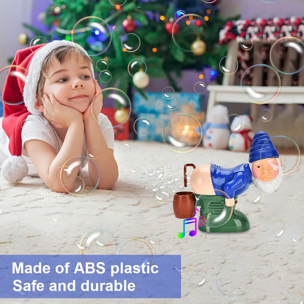 Santa Claus Santa Claus Bubble Blower Creative Colorful Bubbles Blower with Sound & Light Battery Operated Xmas Party Favors
