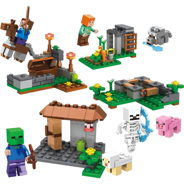 4In1 Small Farm Building blocks assembly Educational Toys for Children birthday Gift