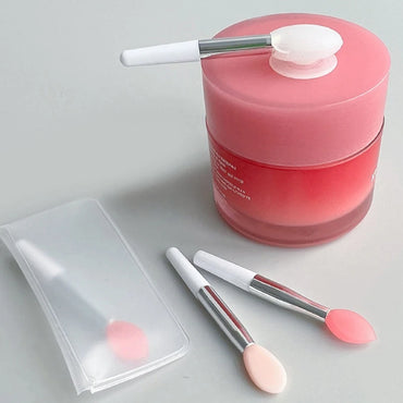 Silicone Lip Balms Lip Mask Brush with Sucker Dust Cover Lipstick Cosmetic Makeup Brushes Lipstick Brush Storage Box