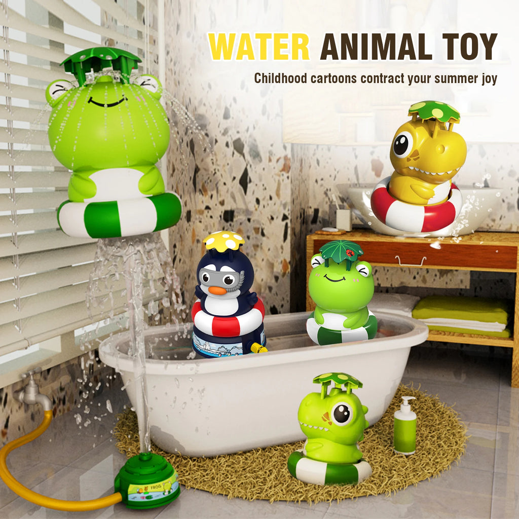 Flying ShootingLauncher Sprinkler Rotating Spray Kids Water Playing Splashing Toy Fun Interaction Garden Lawn Game Outdoor Gifts