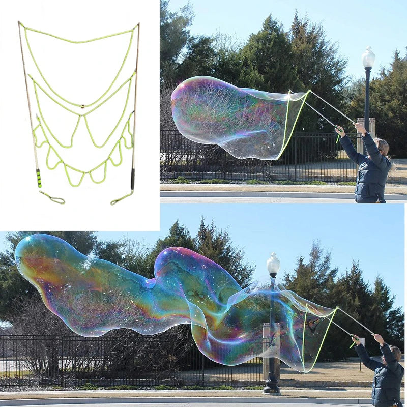 Style Bubble Rope Stainless Steel Giant Bubble Maker Wand Telescopic Design Bubble Party Favors Outdoor Activity for Children