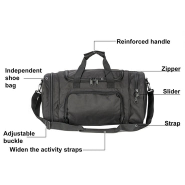 Military Tactical Travel Bag Men Outdoor Handbag Sports Luggage Bags Weekend Gym Hiking Trekking Bag with Shoes Compartment