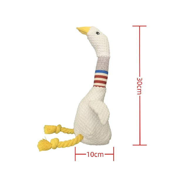 Pet Teeth Dog Plush Sound Toy Goose Cute Speaker Duck Bite Resistant Indestructible Dogs Chew Toys Supplies Interactive Dog Toy
