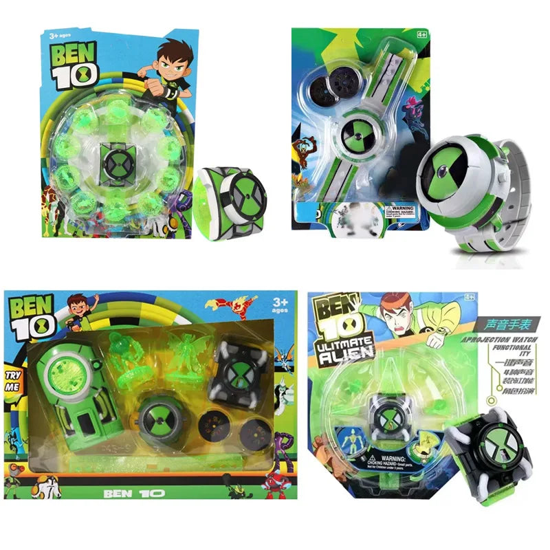 BEN10 Anime Figures Omnitrix Ben Tennyson Projection Watch Toy Cartoon Transformation Device Sounds Lights Figure Kids Gifts