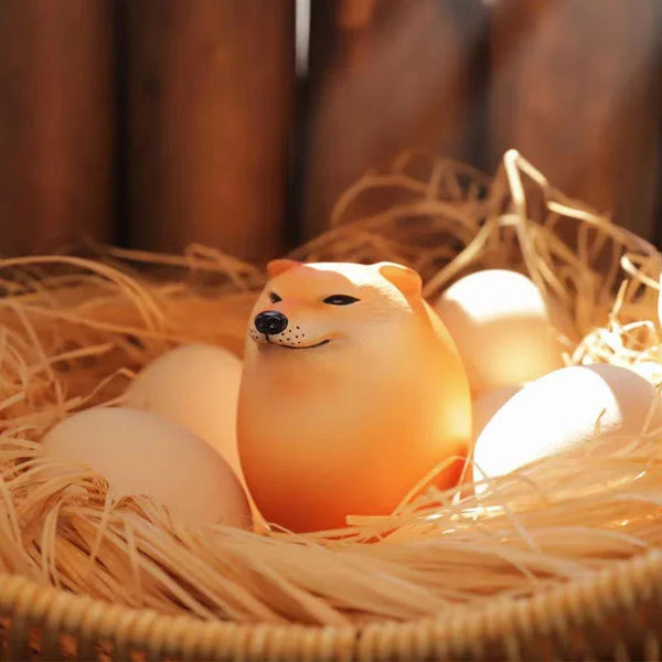 Dog & Egg Decorations Creative Shiba Inu Realistic Egg Shape Desk Decor for Home Offices Fun Christmas Gifts Home Decor Figurine