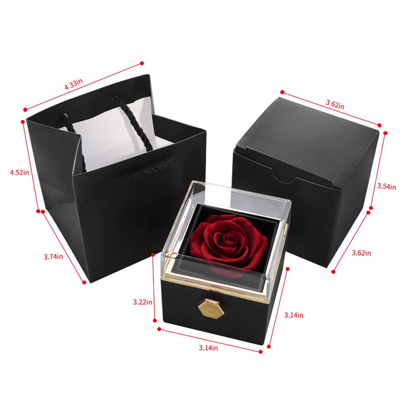 Rotating Eternal Flower Jewelry Box with 
