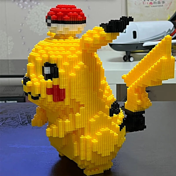 5210 Particle Pokemon Anime Pikachu Diamond Micro Building Blocks Games Model Mini Bricks Figures Decompression Toys Kids Gifts