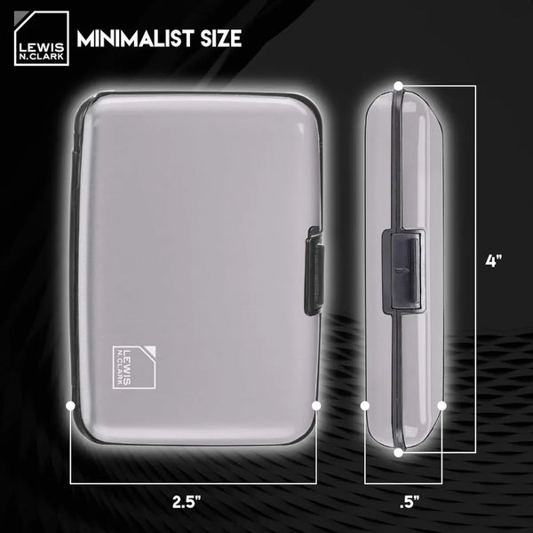 Lewis N. Clark Rfid Aluminum Wallet Silver One Size