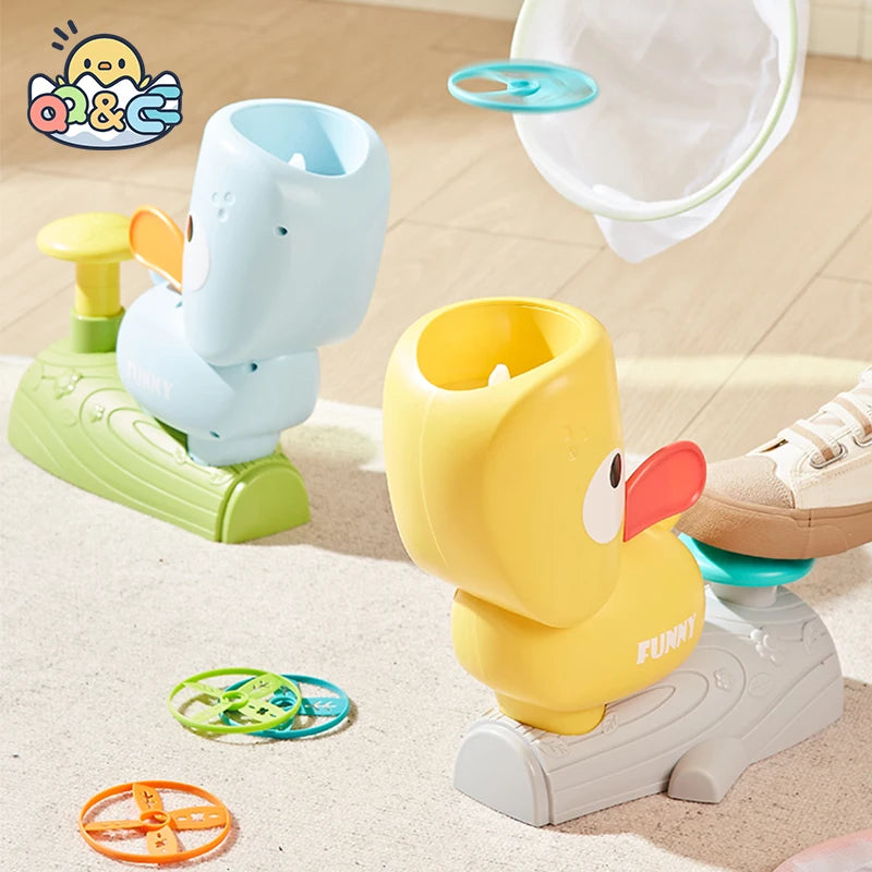 Air Launcher Toy Outdoor Soaring Flying Disc Flying Saucer Foot Launcher Kids Jump Sport Games Children Toys for Kids Boy Gifts