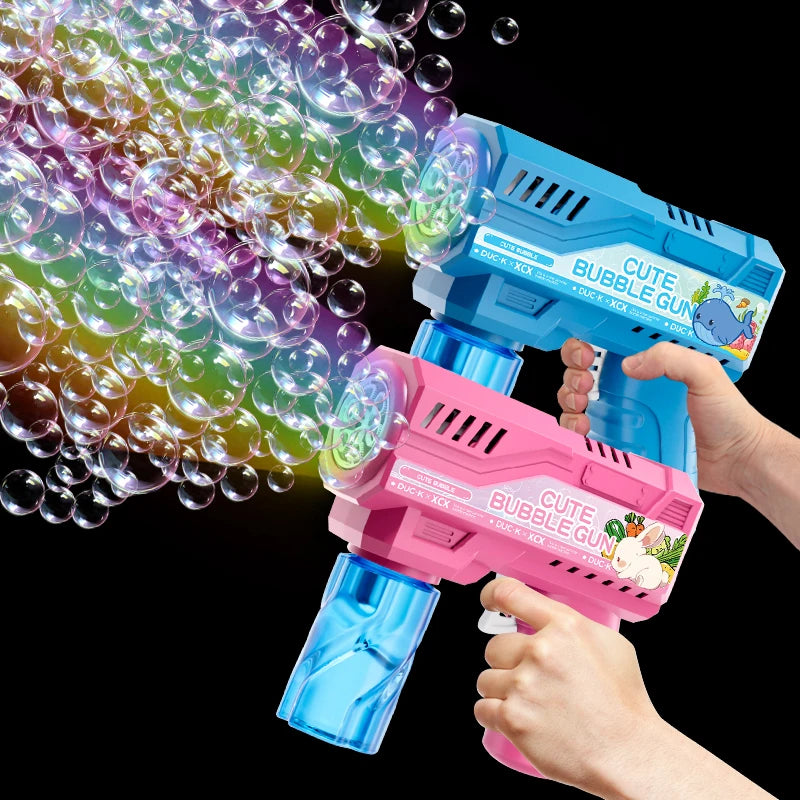 6-pole handheld bubble gun toy outdoor activity birthday party gift lawn interaction without battery bubble water