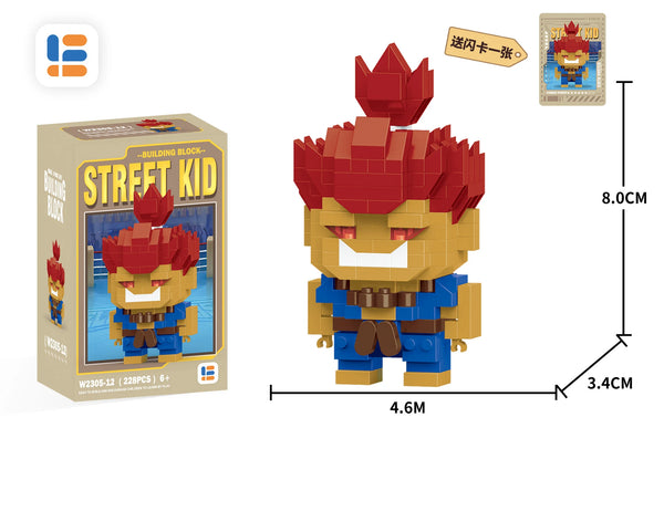 Anime Street Fighter Fighting Game Action Building Blocks KenMasters Hoshi Ryu ABS Kawaii Toys Building Blocks Gift For children