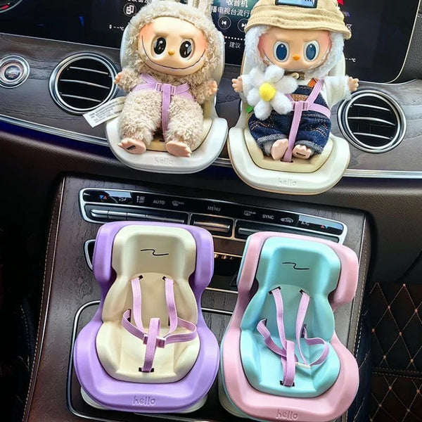 Doll Accessory For Labubu Plush Doll Car Accessory Compatible Car Air Conditioning Vent Cute Car Decoration Hanging Ornament