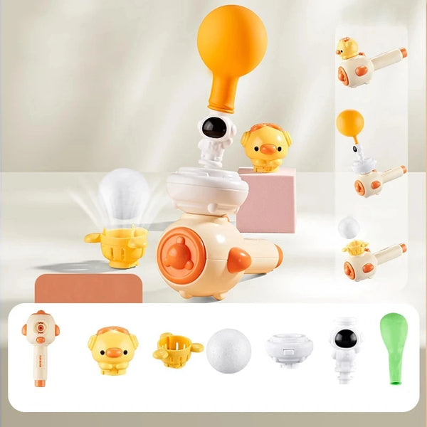 Montessori Toy for Kids with Whistle Ball Blowing Floating Blow Pipe Ball Three in One Sensory Fine Motor Skills Educational Toy