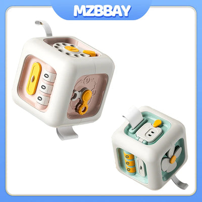 Multi-Purpose Montessori Baby Toys Early Learning Toys 6-In-1Cube Cognitive Toys Toddler Travel Toys Learning Educational Toys