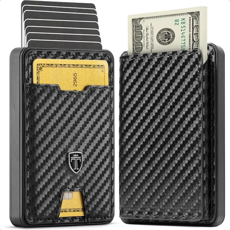 TRAVANDO Swype Slim Wallet for Men Metal RFID Blocking Mens Wallet Card Case